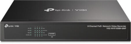 NVR 8 canaux 8 RJ45 PoE+ 53W HDMI 4K H265 1 HDD AI